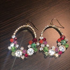 Multicolored Rhinestone Earrings